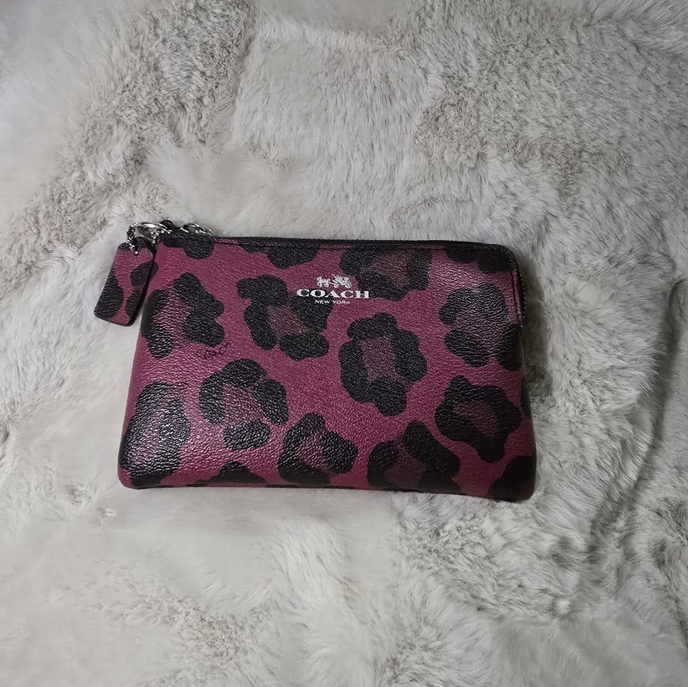 Coach Leopard wristlet